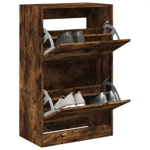 Tylko dziś Szafka na buty, przydymiony dąb, 60x34x96,5 cm Lumarko! - Hurtownia wielobranżowa Lumarko